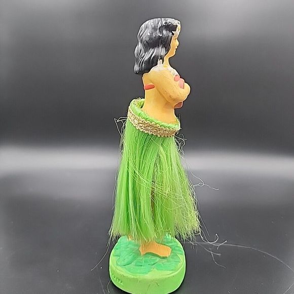 Vintage Hula Girl Ukulele Bobber Chalkware Dashboard Ceramics Japan Dated 1988 - Picture 2 of 12